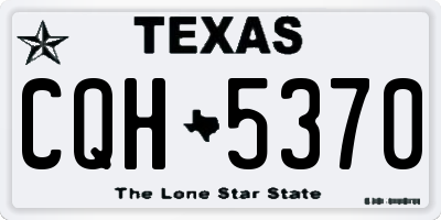 TX license plate CQH5370