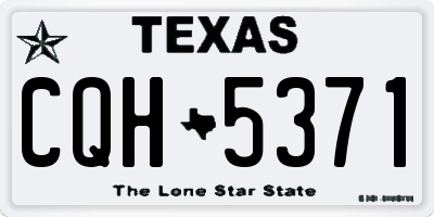 TX license plate CQH5371