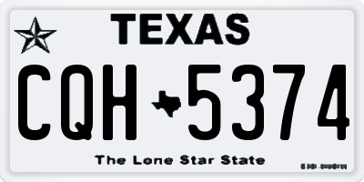 TX license plate CQH5374