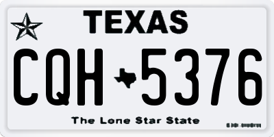 TX license plate CQH5376