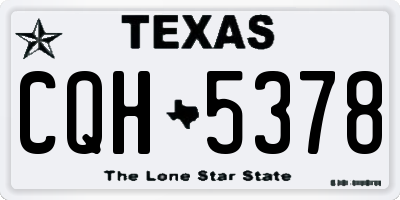 TX license plate CQH5378