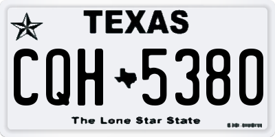 TX license plate CQH5380