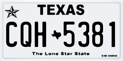 TX license plate CQH5381