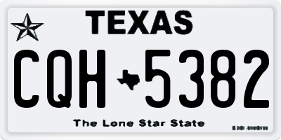 TX license plate CQH5382