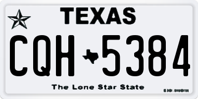 TX license plate CQH5384