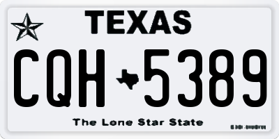 TX license plate CQH5389