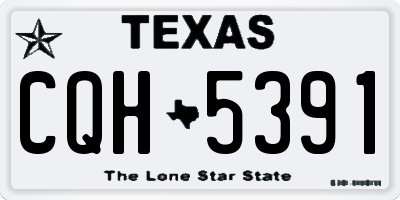 TX license plate CQH5391