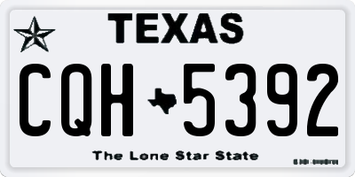TX license plate CQH5392