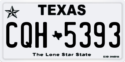 TX license plate CQH5393