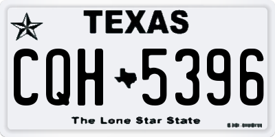 TX license plate CQH5396