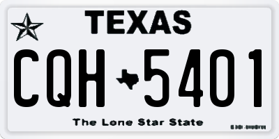 TX license plate CQH5401