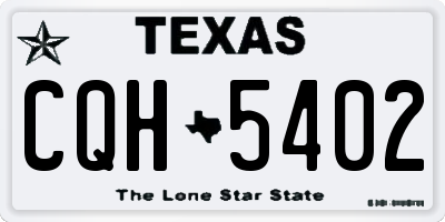 TX license plate CQH5402