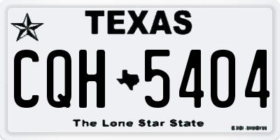 TX license plate CQH5404