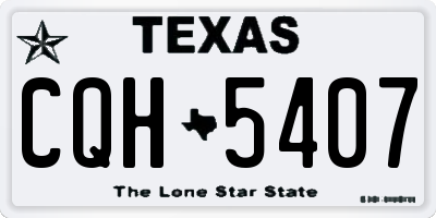TX license plate CQH5407
