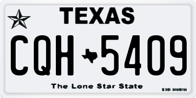 TX license plate CQH5409