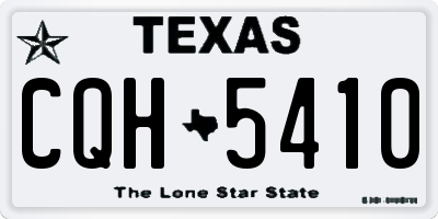 TX license plate CQH5410