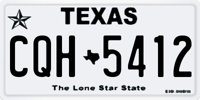 TX license plate CQH5412