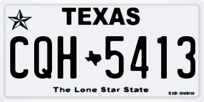 TX license plate CQH5413