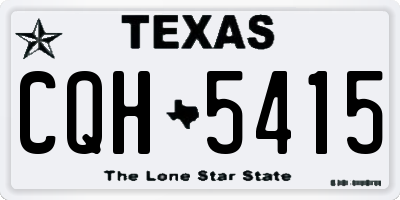 TX license plate CQH5415