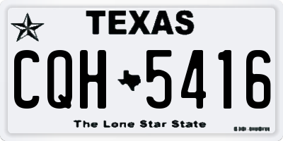 TX license plate CQH5416