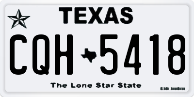 TX license plate CQH5418