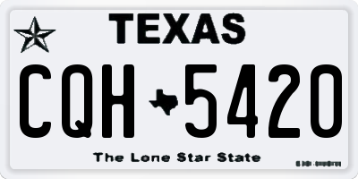 TX license plate CQH5420