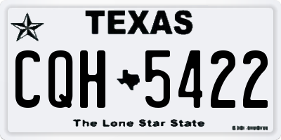 TX license plate CQH5422