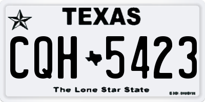 TX license plate CQH5423