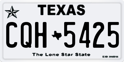 TX license plate CQH5425