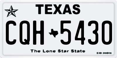 TX license plate CQH5430