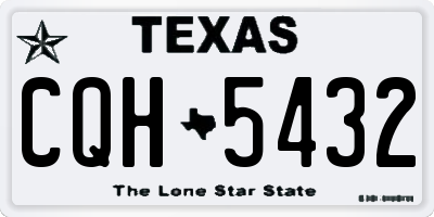 TX license plate CQH5432