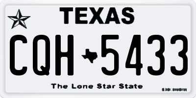 TX license plate CQH5433