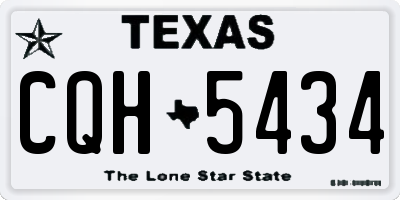 TX license plate CQH5434