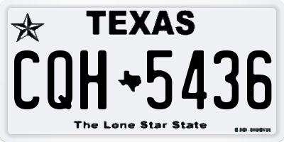 TX license plate CQH5436