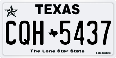TX license plate CQH5437