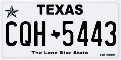 TX license plate CQH5443