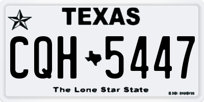TX license plate CQH5447