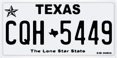 TX license plate CQH5449