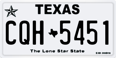 TX license plate CQH5451
