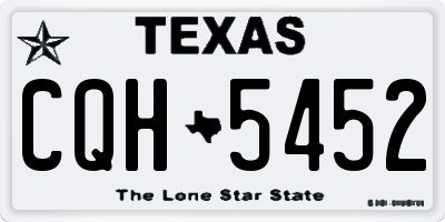 TX license plate CQH5452
