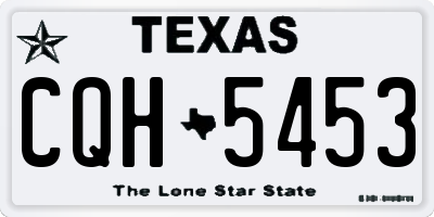 TX license plate CQH5453