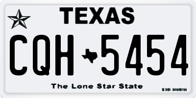 TX license plate CQH5454