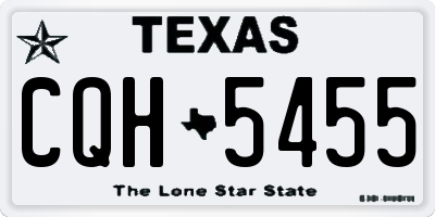 TX license plate CQH5455