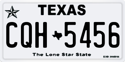 TX license plate CQH5456