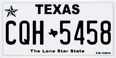 TX license plate CQH5458