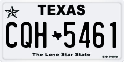 TX license plate CQH5461