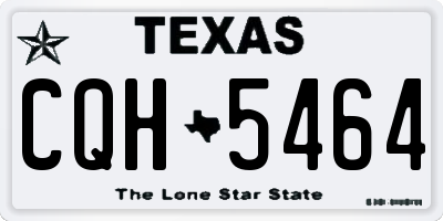 TX license plate CQH5464