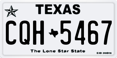 TX license plate CQH5467