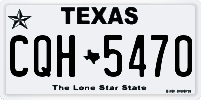TX license plate CQH5470