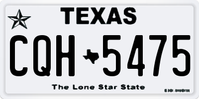 TX license plate CQH5475